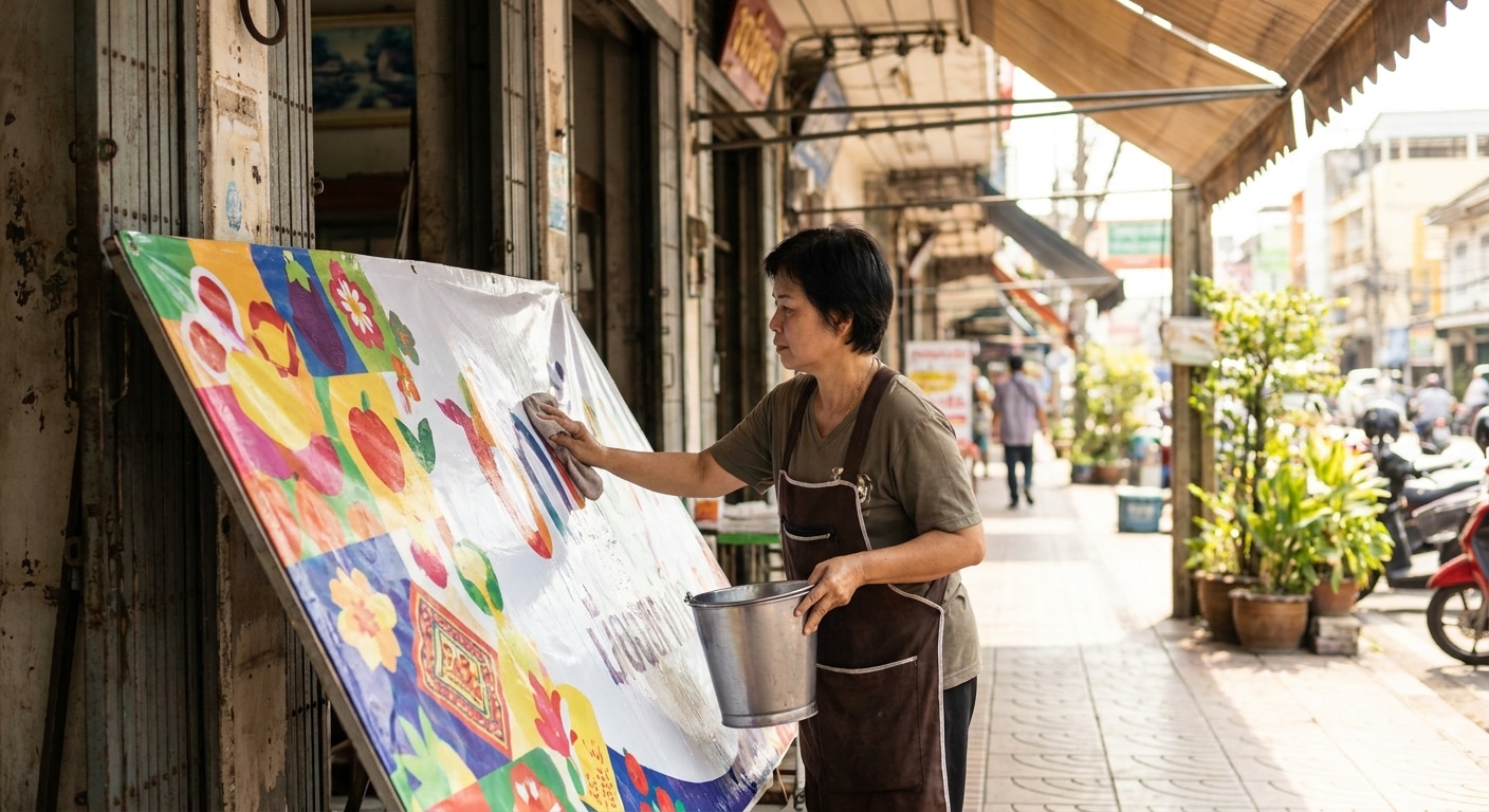 คู่มือ SME! วิธีดูแลป้ายไวนิลและป้ายโฆษณาให้สีสดทนแดดทนฝน - vinyl-signage-maintenance-tips