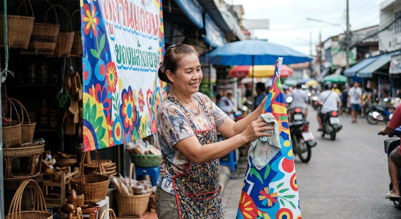 วิธีดูแลป้ายไวนิลหน้าร้านให้สีสด ทนแดดฝน ยืดอายุใช้งาน - vinyl-signage-maintenance-tips
