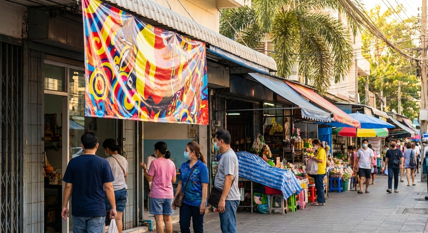 ป้ายไวนิลหน้าร้าน ดึงดูดลูกค้า เพิ่มยอดขายให้ธุรกิจ SME - vinyl-signage-offline-marketing