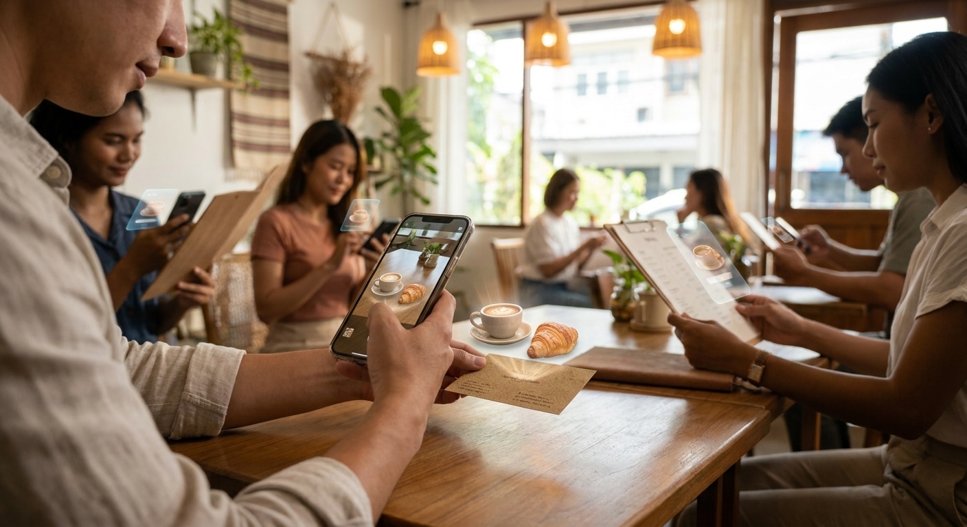 เทรนด์พิมพ์ 2027: เมนูและนามบัตร AR สแกนปุ๊บ 3D ทะลุจอ - 2027-ar-print-marketing-trend