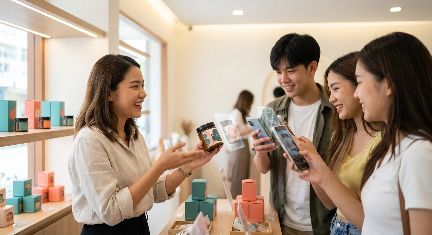 เทรนด์แพ็กเกจจิ้ง 2027: ฉลากสแกน AR อัปยอดขาย SME - 2027-ar-smart-packaging-trend