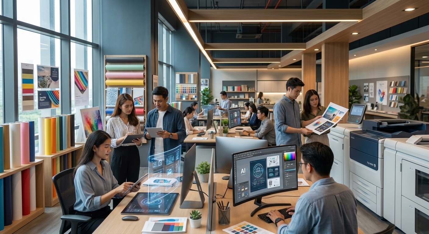 เทรนด์ 2027: AI ปฏิวัติวงการออกแบบและสื่อสิ่งพิมพ์ไทย - ai-printing-design-trends-2027
