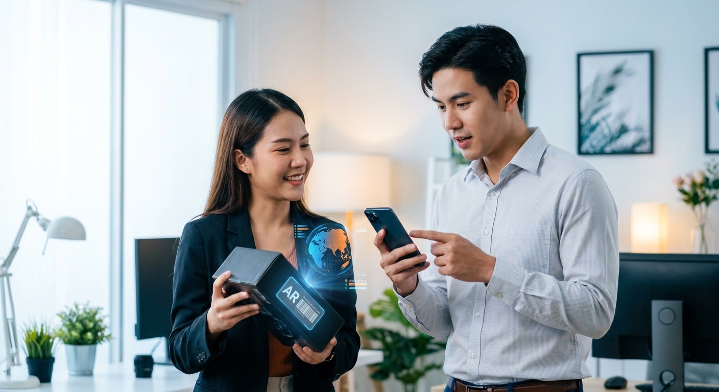 เทรนด์บรรจุภัณฑ์ 2027: ฉลากสินค้า AR สแกนปุ๊บทะลุจอ - ar-smart-packaging-trend-2027