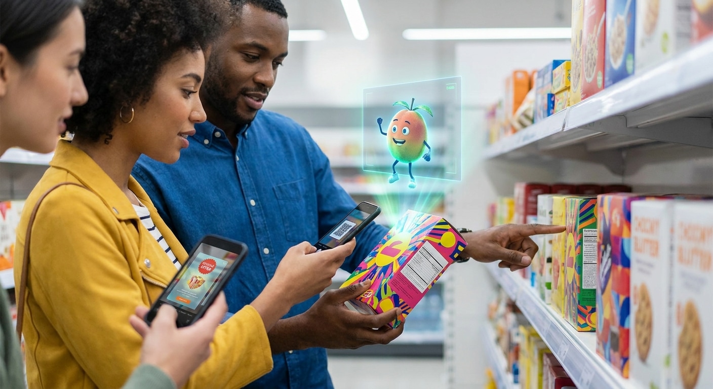 เทรนด์ฉลากสินค้า 2027: แพ็กเกจจิ้ง AR สแกนปุ๊บทะลุจอ - ar-smart-packaging-trend