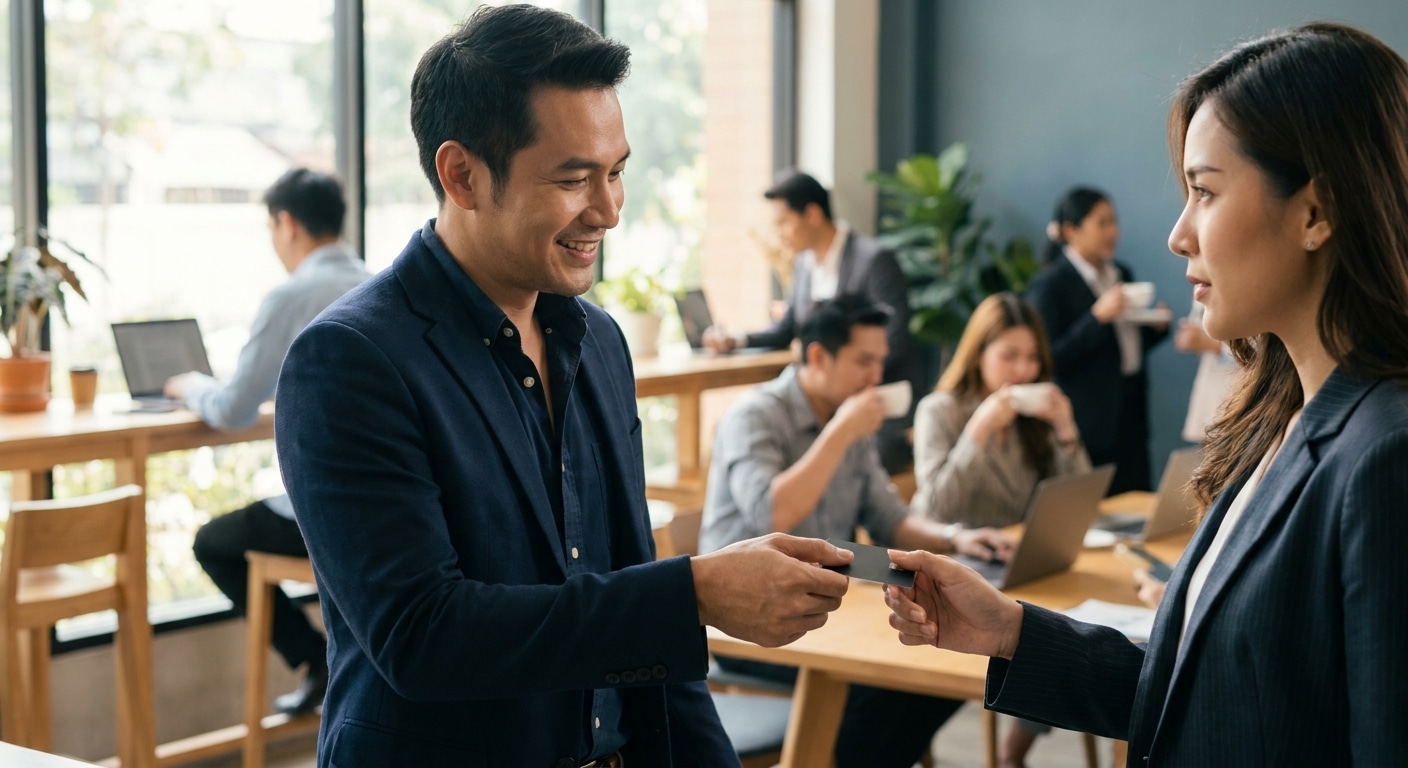 ทริคออกแบบนามบัตรให้ลูกค้าจำ ยกระดับภาพลักษณ์ SME - business-card-design-sme