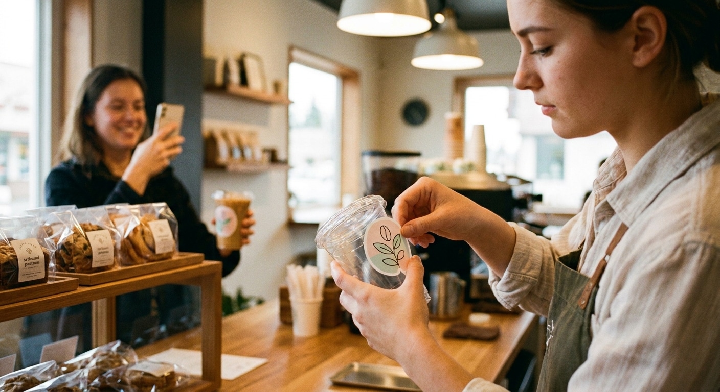 ไอเดียทำสติ๊กเกอร์ไดคัทติดแก้วกาแฟ เพิ่มมูลค่าคาเฟ่ยุคใหม่ - diecut-sticker-ideas-cafe