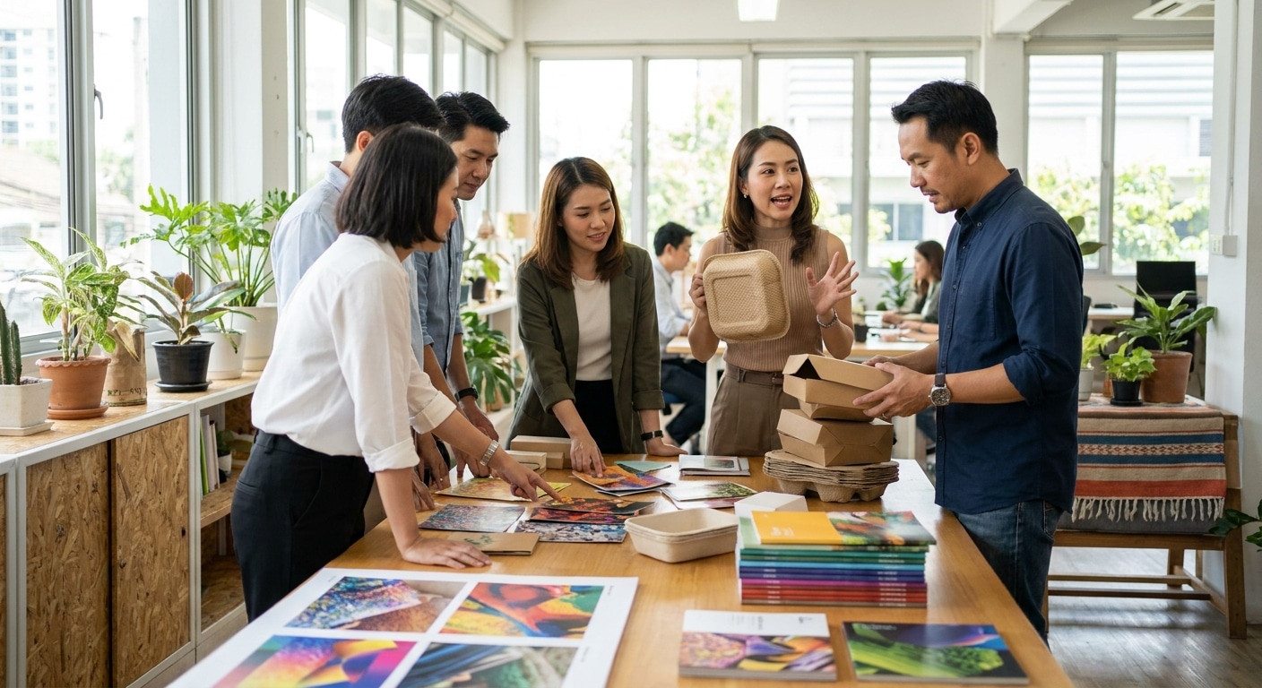 เทรนด์สิ่งพิมพ์รักษ์โลกปลายปี 2026! พลิกโฉมแพคเกจจิ้ง SME - eco-friendly-print-trend-2026