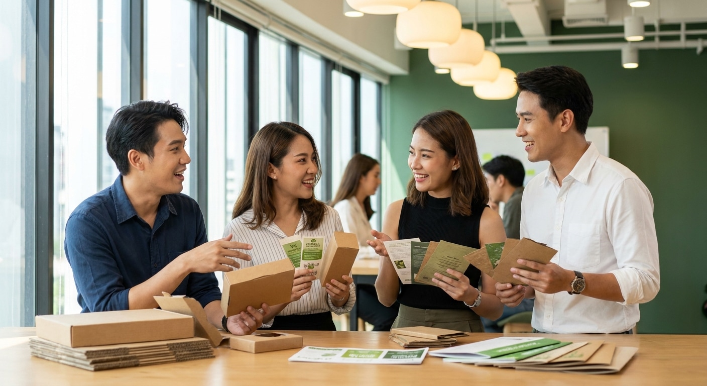 อัปเดตเทรนด์ 2027! สื่อสิ่งพิมพ์รักษ์โลก โอกาสทองของ SME - eco-friendly-printing-trend-sme