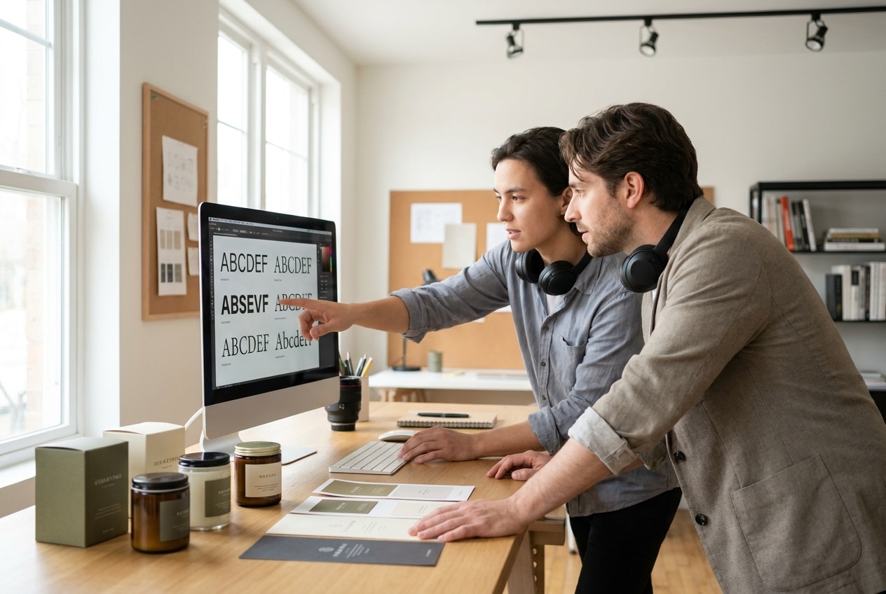 เทคนิคเลือกฟอนต์ออกแบบป้ายและฉลากสินค้า ให้แบรนด์ดูโปร - font-pairing-label-design-tips