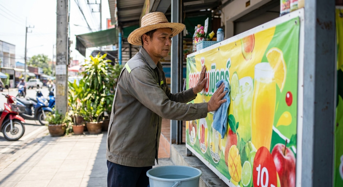 ทริคดูแลป้ายไวนิลและสติ๊กเกอร์ให้สีสด ทนแดดทนฝน - how-to-maintain-vinyl-sticker