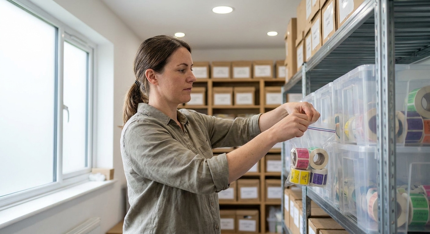 วิธีเก็บสติ๊กเกอร์ฉลากสินค้า ให้กาวเหนียวหนึบ สีไม่ซีด - how-to-store-sticker-labels
