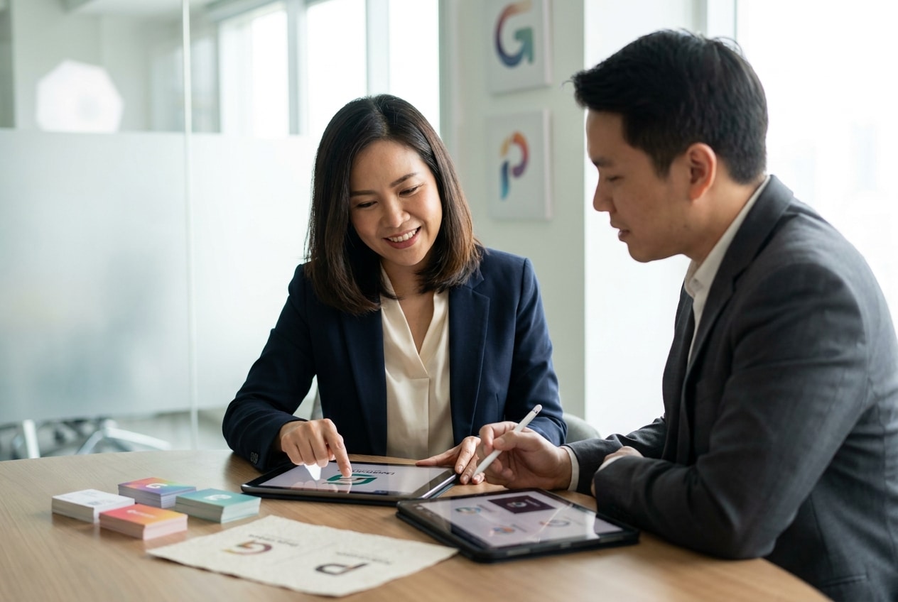 ทริคออกแบบโลโก้และนามบัตร SME ให้ดูโปรรับครึ่งปีหลัง 2026 - logo-business-card-design-tips