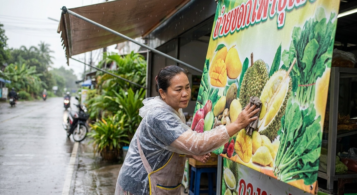 วิธีดูแลป้ายโฆษณา-ป้ายไวนิล รับหน้าฝนให้สีสดทนทาน ไม่ซีดจาง - maintain-outdoor-vinyl-signage
