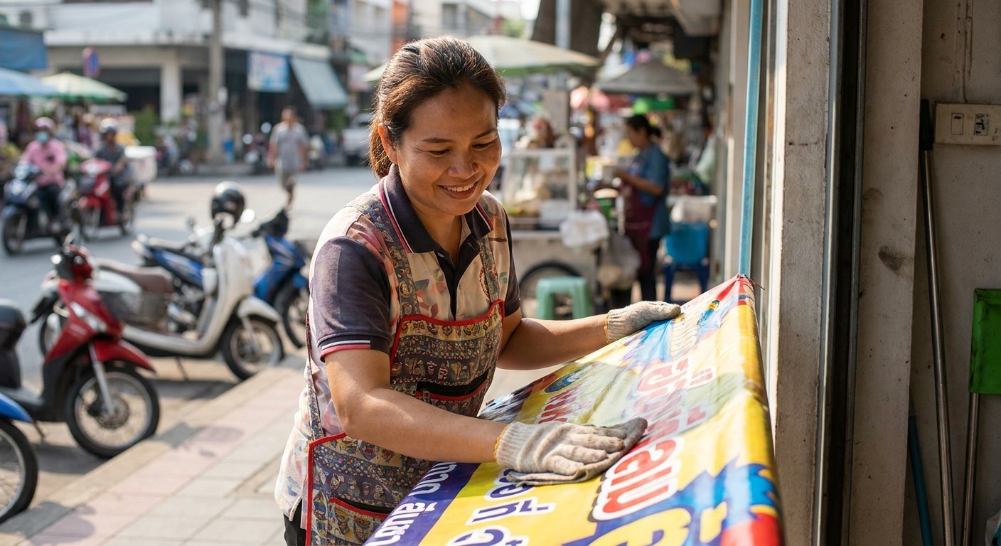 ทริคดูแลป้ายไวนิลและสติ๊กเกอร์หน้าร้านให้สีสดทนแดดทนฝน - maintain-vinyl-sticker-signage