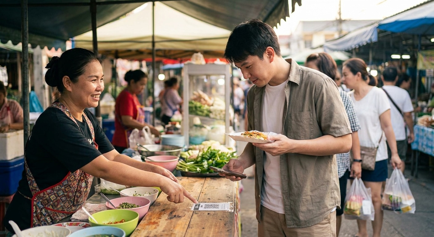 การตลาด O2O! ป้ายและสติ๊กเกอร์ติด QR Code ดึงลูกค้าเข้าร้าน - o2o-marketing-print-qr-code