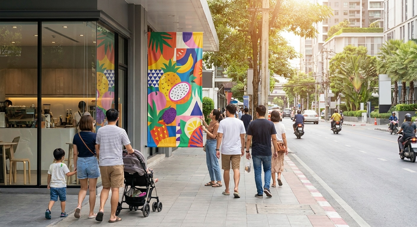 กลยุทธ์ O2O ปี 2026! ดึงป้ายโฆษณาหน้าร้านดันยอดขาย SME - o2o-marketing-print-signage-sme
