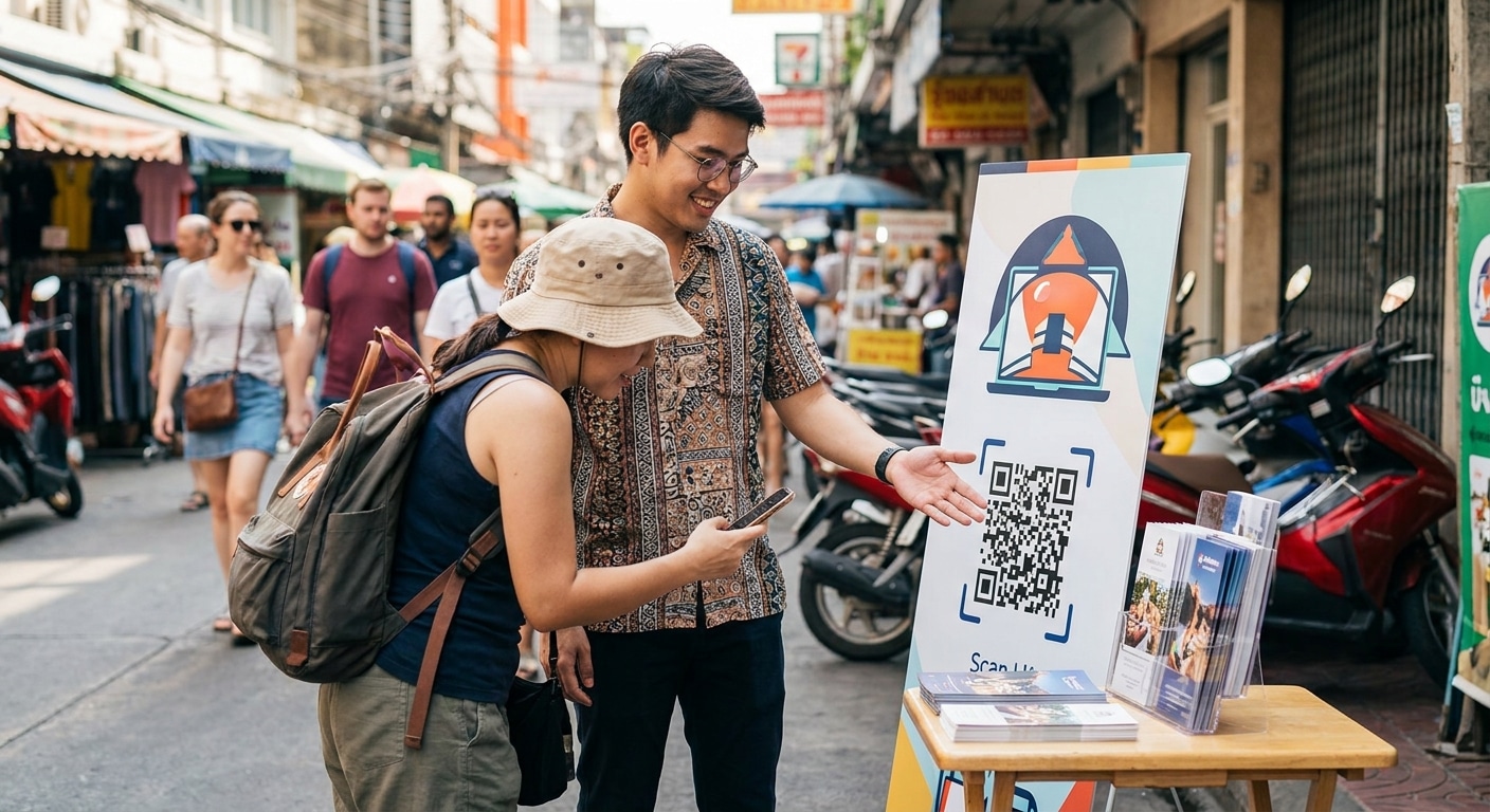 กลยุทธ์ O2O: เปลี่ยนป้ายโฆษณาเป็นยอดขายด้วย QR Code - o2o-marketing-qr-code-sign