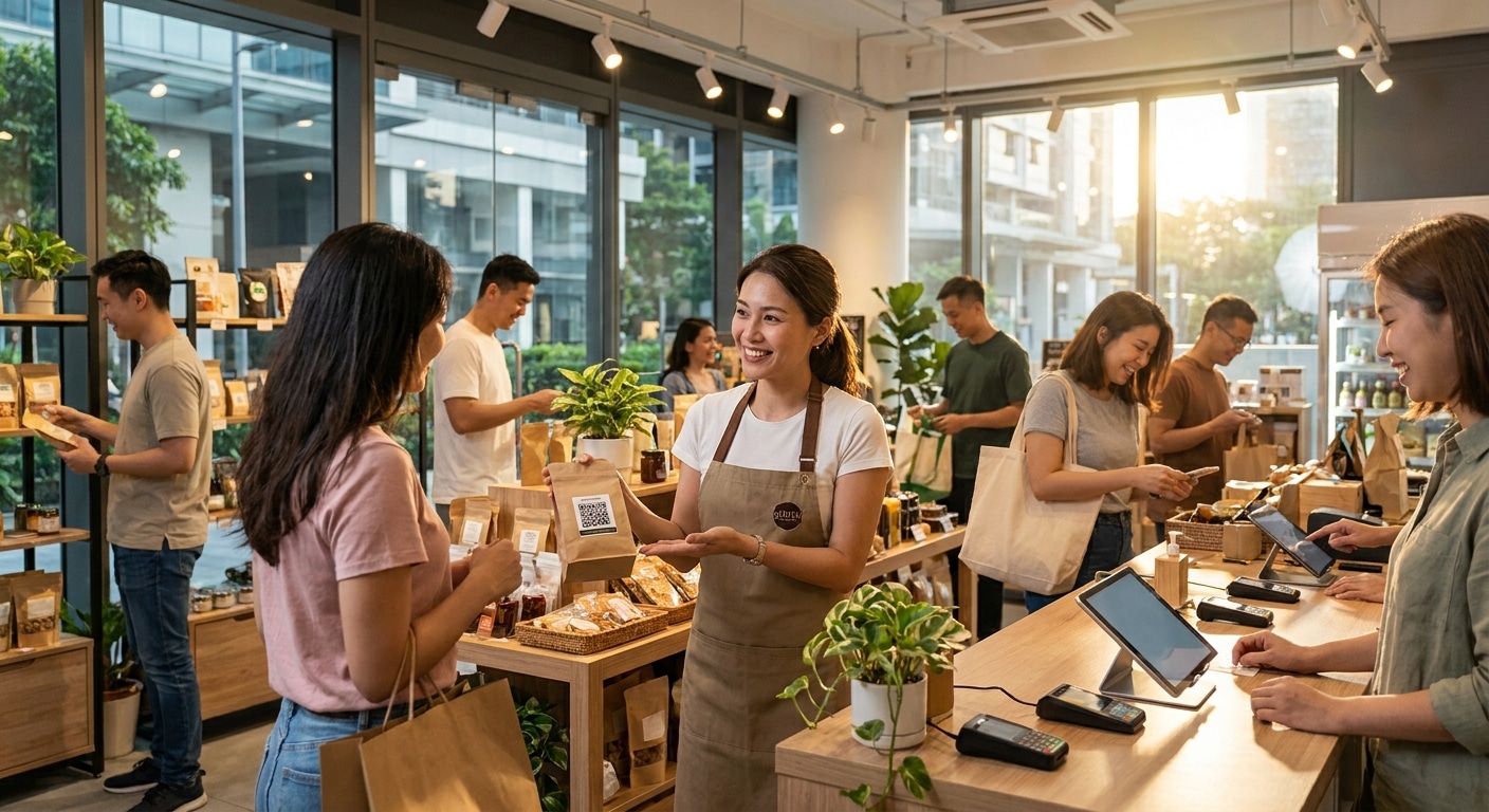 เทคนิคดันยอดขาย SME ปี 2026 ด้วยสติ๊กเกอร์ติด QR Code - o2o-marketing-qr-code-sticker
