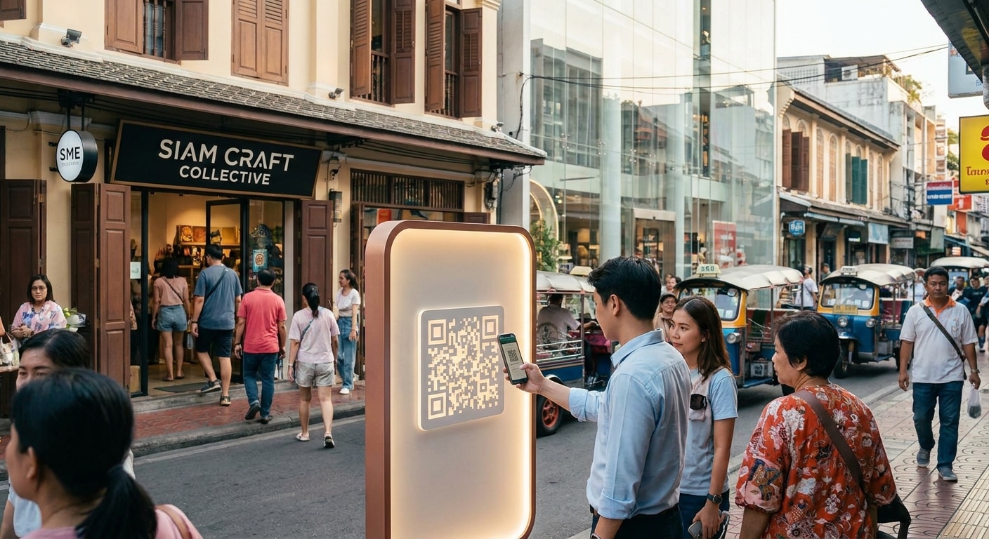 การตลาด O2O ปี 2026! ดึงลูกค้าเข้าร้านด้วยป้ายและ QR Code - o2o-marketing-signage-qr-code