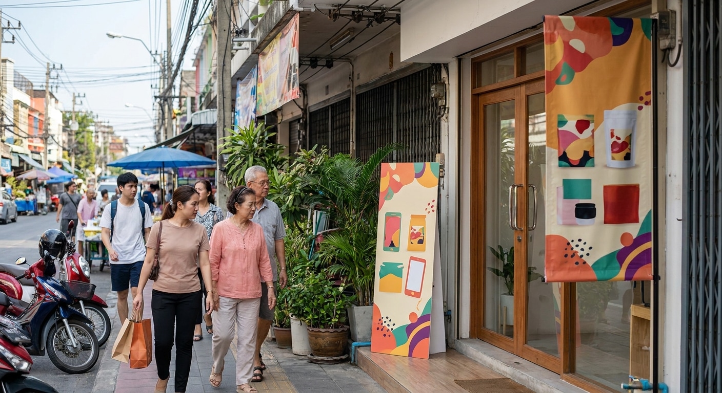 เทคนิคใช้ป้ายโฆษณาและสแตนดี้ ดึงคนเข้าร้านฉบับ SME - offline-marketing-signage-standee