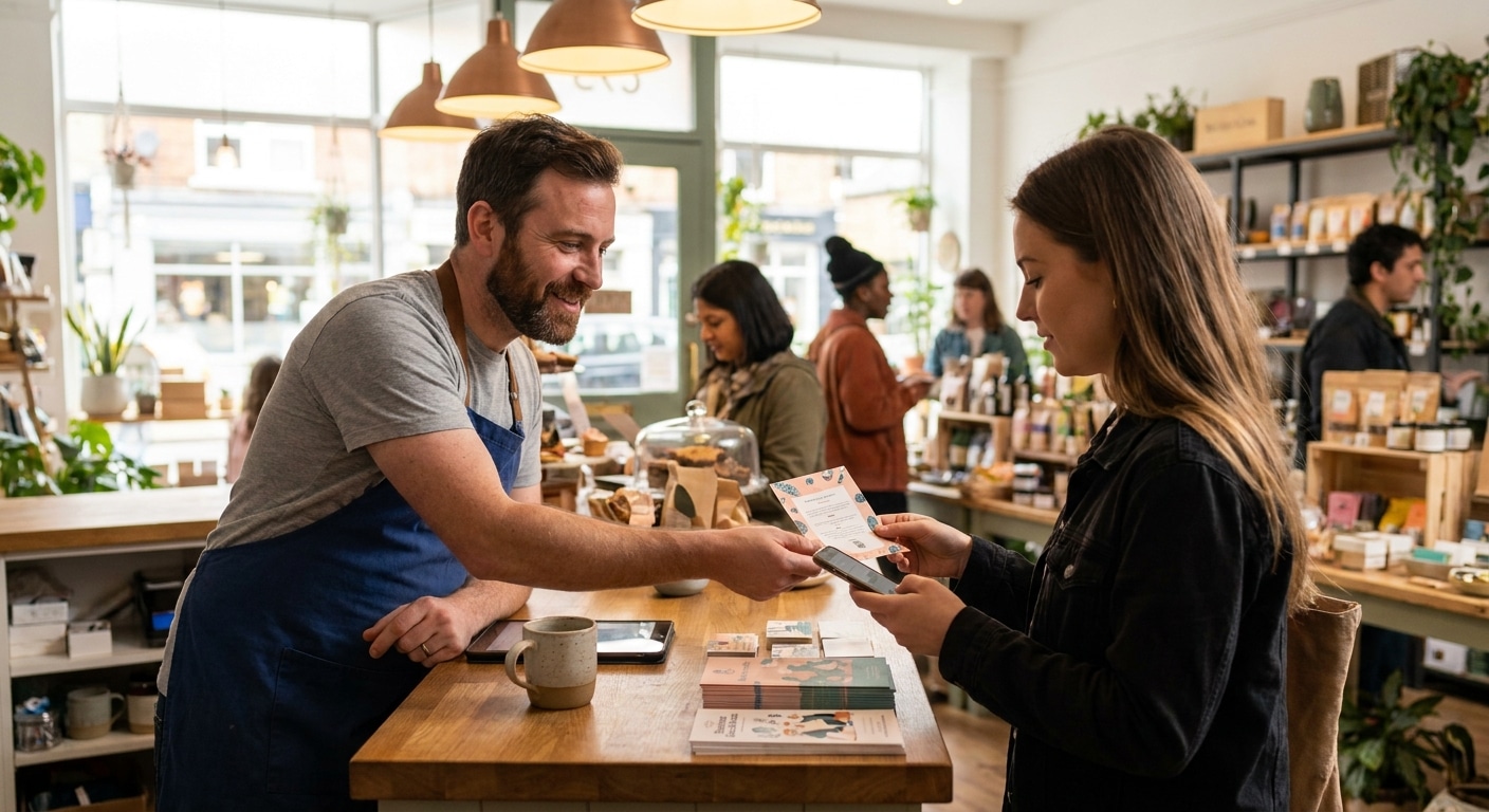 เทคนิคดึงลูกค้า Offline สู่ Online ด้วยนามบัตรและใบปลิว - offline-to-online-print-marketing