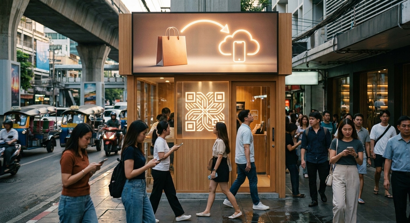 เทคนิคเพิ่มยอดขายปี 2026 ดึงลูกค้าด้วยป้ายโฆษณา O2O - offline-to-online-signage-tips