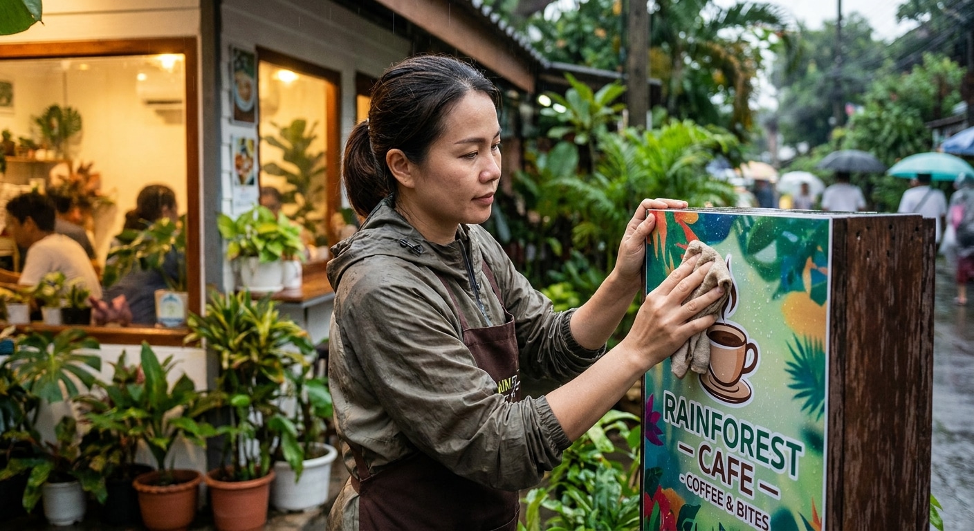 รับมือหน้าฝน! ทริคดูแลป้ายโฆษณา-สติ๊กเกอร์ให้ทนนาน - outdoor-sign-sticker-maintenance