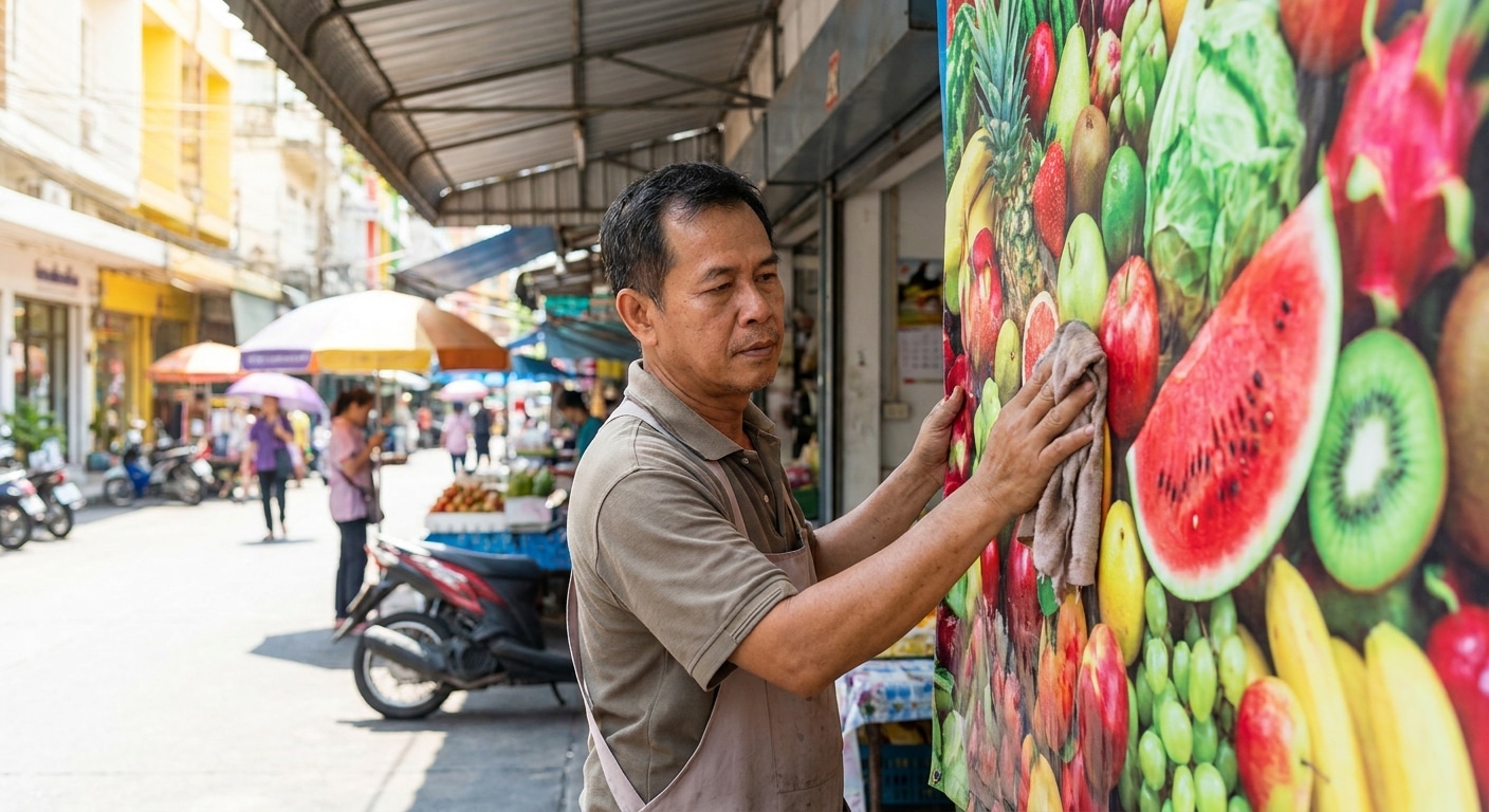 วิธีดูแลป้ายโฆษณาและป้ายไวนิล ให้สีสดสู้แดดทนฝน - outdoor-sign-vinyl-maintenance