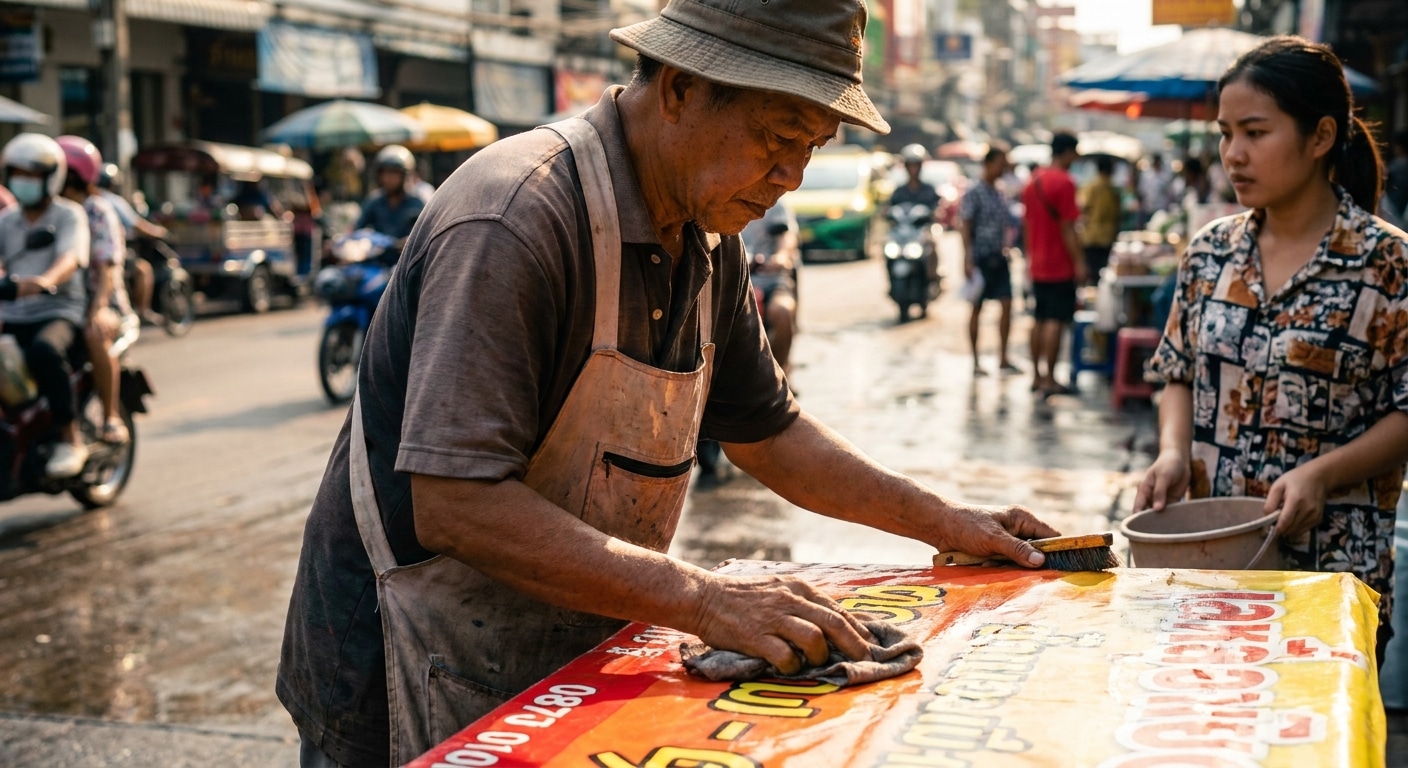 ทริคยืดอายุสติ๊กเกอร์และป้ายไวนิลหน้าร้านให้สีสดทนแดด - outdoor-signage-maintenance-tips