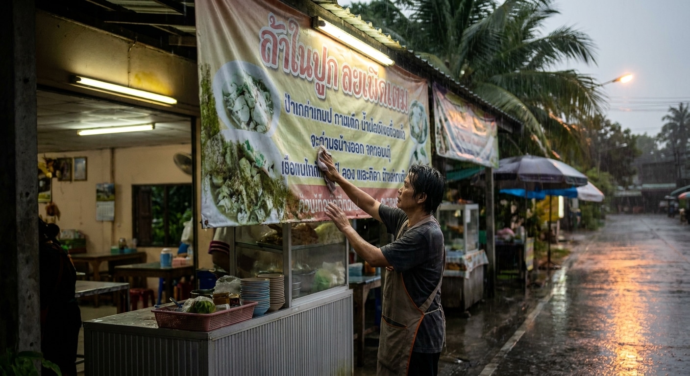 4 ทริคดูแลป้ายโฆษณาและป้ายไวนิลหน้าฝน ให้สีสวยทนทาน - outdoor-signage-vinyl-maintenance-tips