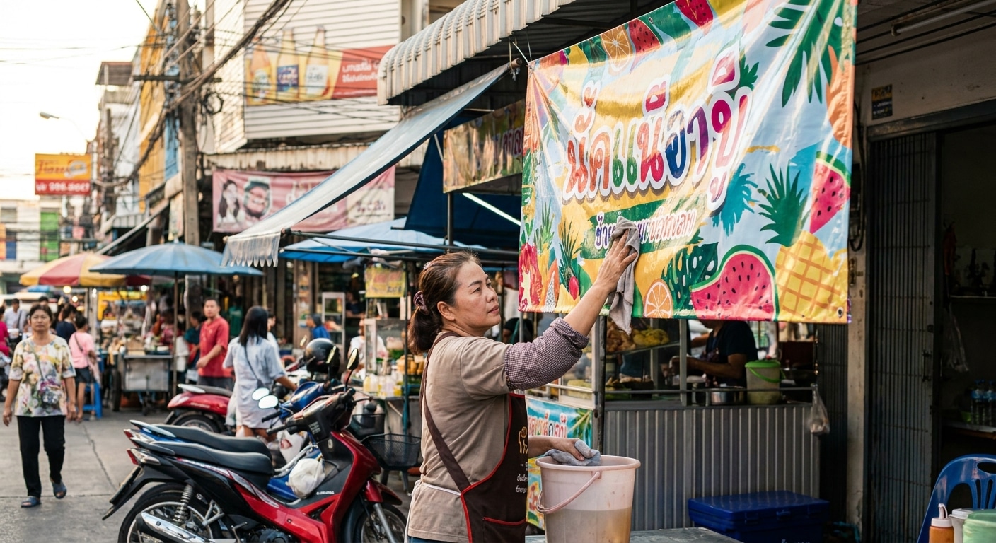 วิธีดูแลป้ายไวนิลและป้ายโฆษณากลางแจ้งให้สีสด ทนแดดทนฝน - outdoor-vinyl-banner-maintenance
