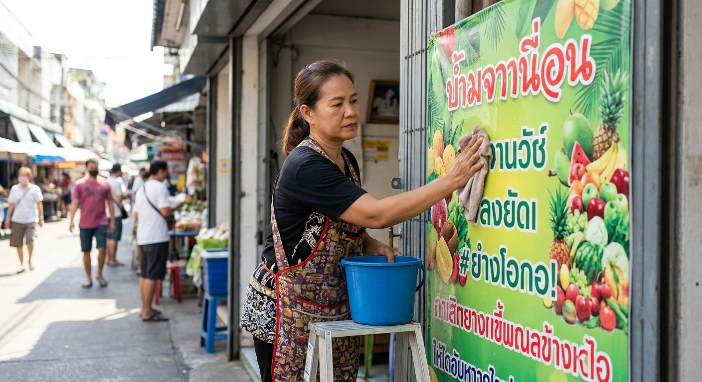 วิธีดูแลป้ายไวนิลหน้าร้านให้สีทนแดดทนฝน ใช้งานคุ้มค่า - outdoor-vinyl-banner-maintenance