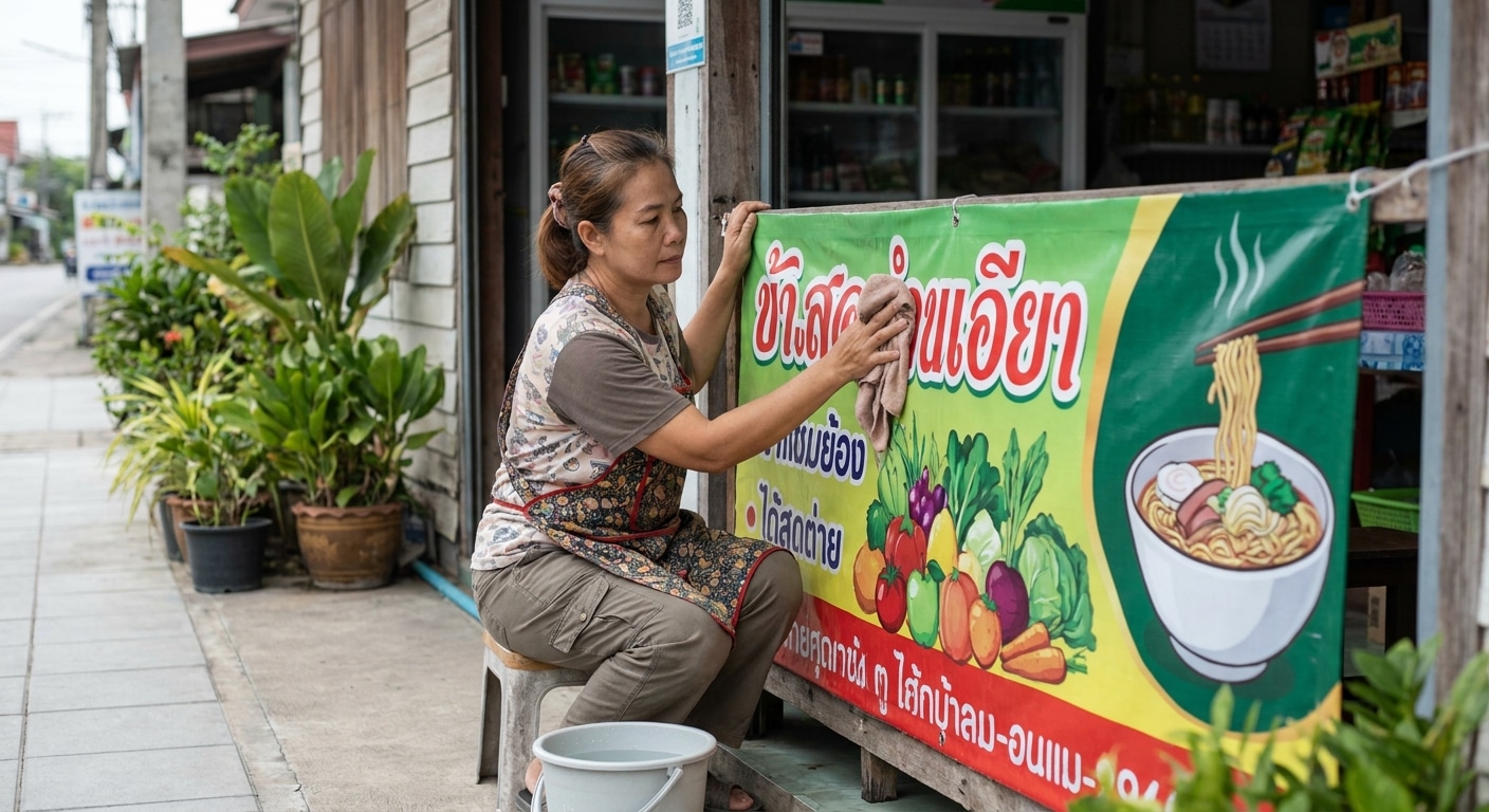 วิธีดูแลป้ายไวนิลหน้าร้านให้สีสดทนทาน ยืดอายุการใช้งาน - outdoor-vinyl-banner-maintenance