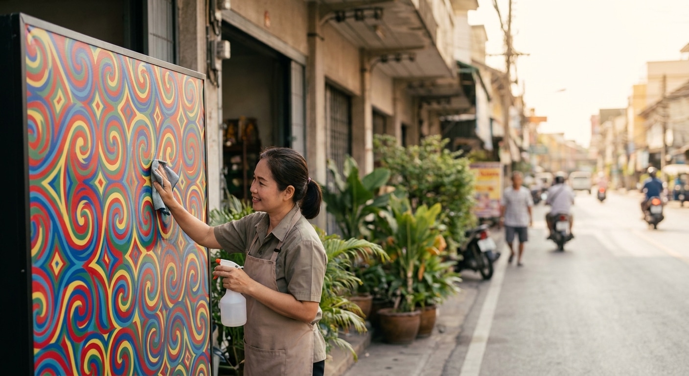 วิธีดูแลป้ายไวนิลหน้าร้านให้สีสดทนทาน ใช้งานได้นาน - outdoor-vinyl-sign-maintenance