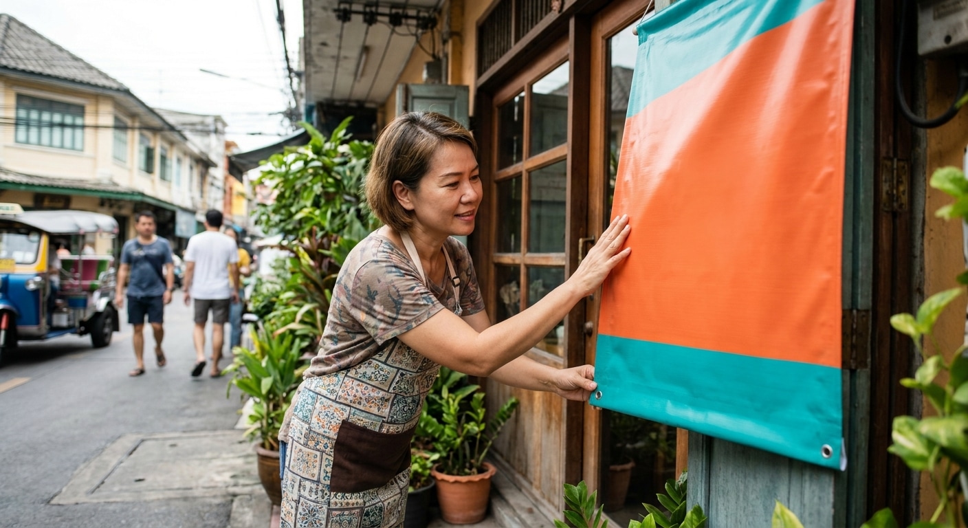 เคล็ดลับยืดอายุป้ายไวนิลหน้าร้าน สีสดทนทานแดดฝน - outdoor-vinyl-sign-maintenance