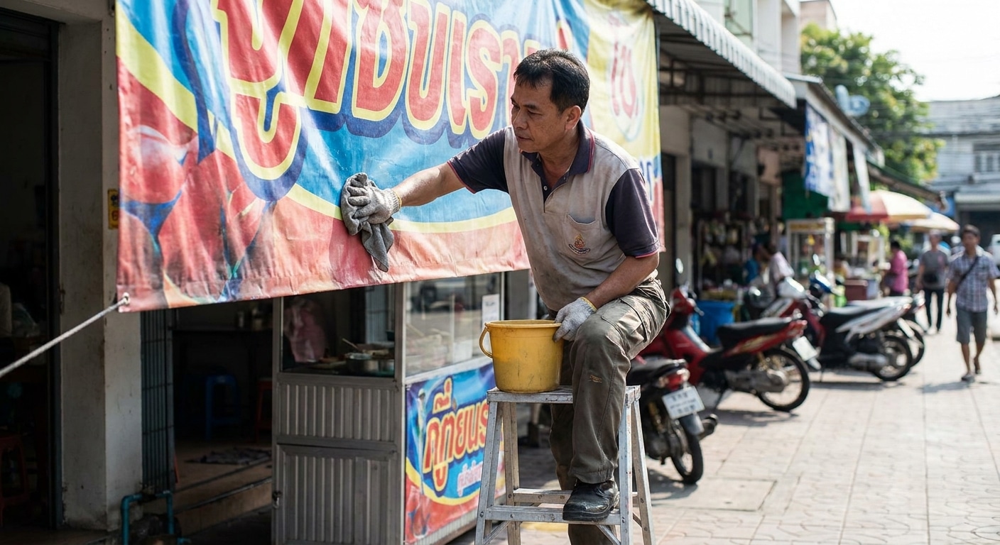 วิธีทำความสะอาดป้ายไวนิล-สติ๊กเกอร์ ยืดอายุใช้งาน - outdoor-vinyl-sticker-maintenance