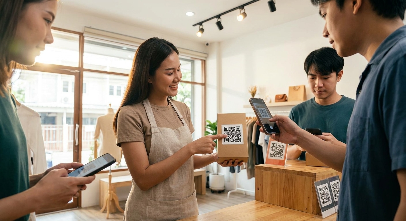 เทคนิคกระตุ้นยอดขายด้วยสติ๊กเกอร์ QR Code ฉบับ SME ปี 2026 - qr-code-sticker-marketing-sme