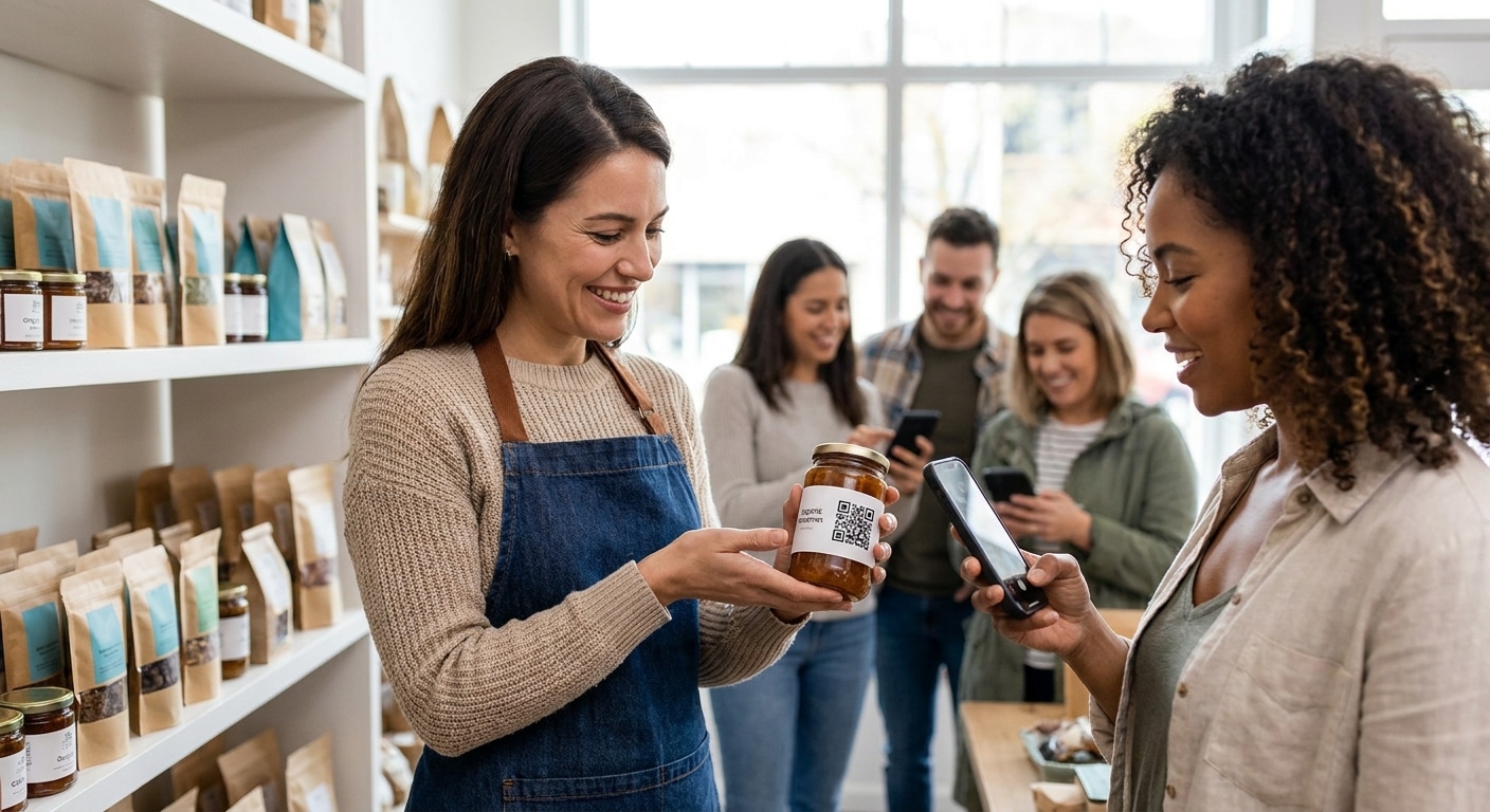 เพิ่มยอดขายด้วยสติ๊กเกอร์ QR Code เชื่อมออฟไลน์สู่ออนไลน์ - qr-code-sticker-o2o-marketing