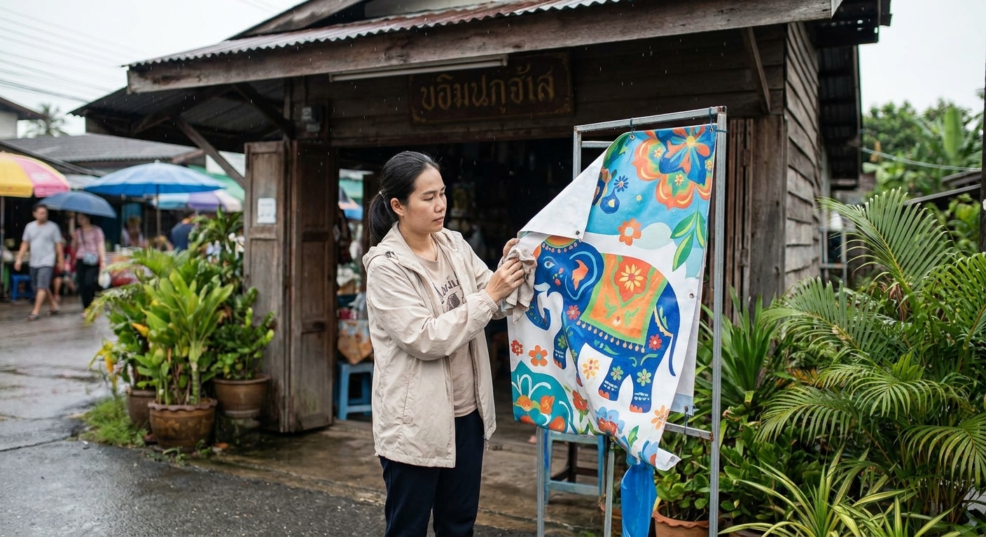 รับมือหน้าฝน! วิธีดูแลป้ายไวนิลและสแตนดี้ให้สีสดทนทาน - rainy-season-vinyl-standee-maintenance