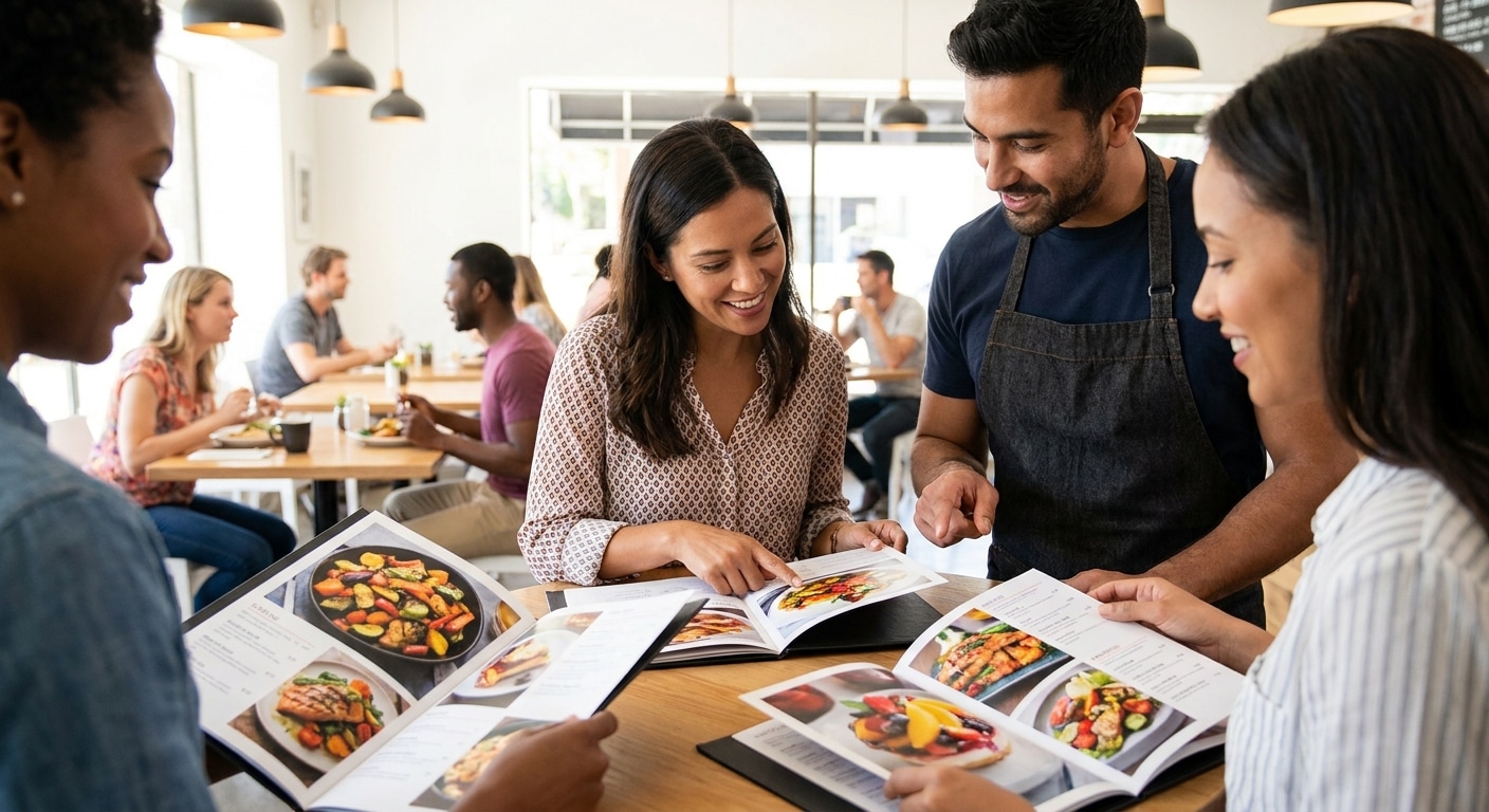 จิตวิทยาออกแบบเมนูร้านอาหาร 2026 กระตุ้นยอดขาย SME - restaurant-menu-design-psychology