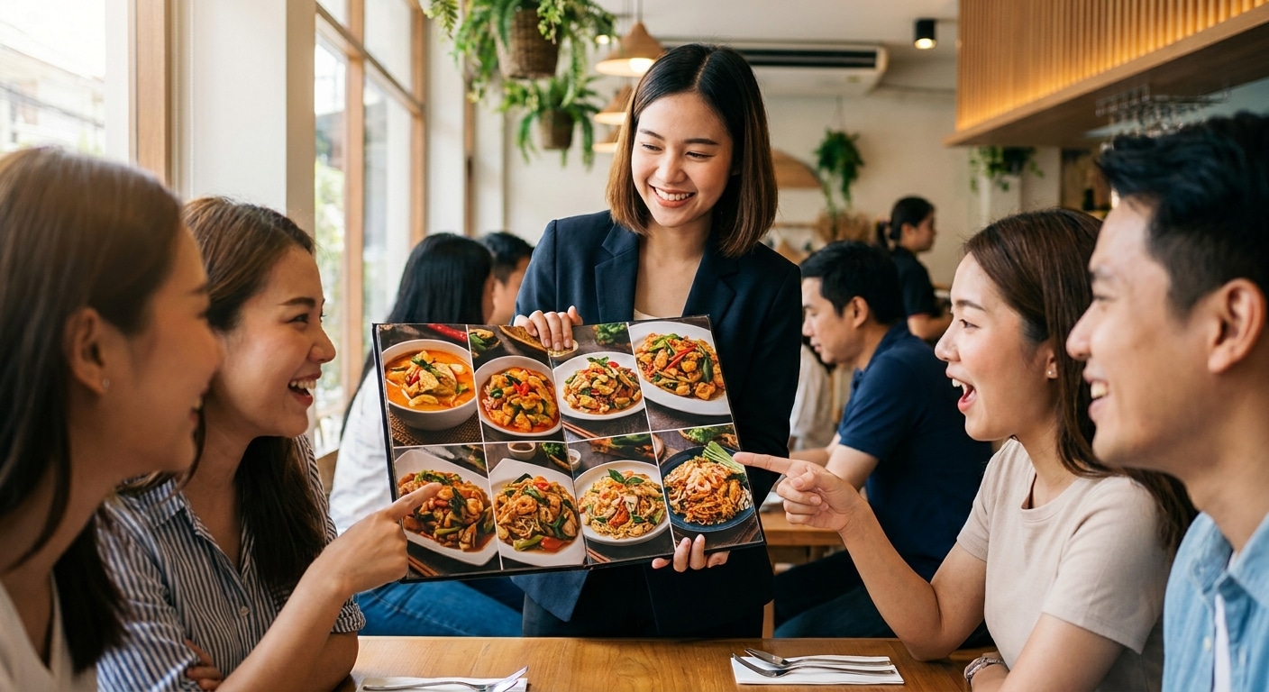 ทริคออกแบบเมนูอาหาร จัดวางภาพอย่างไรให้ลูกค้าสั่งเพิ่ม - restaurant-menu-design-tips