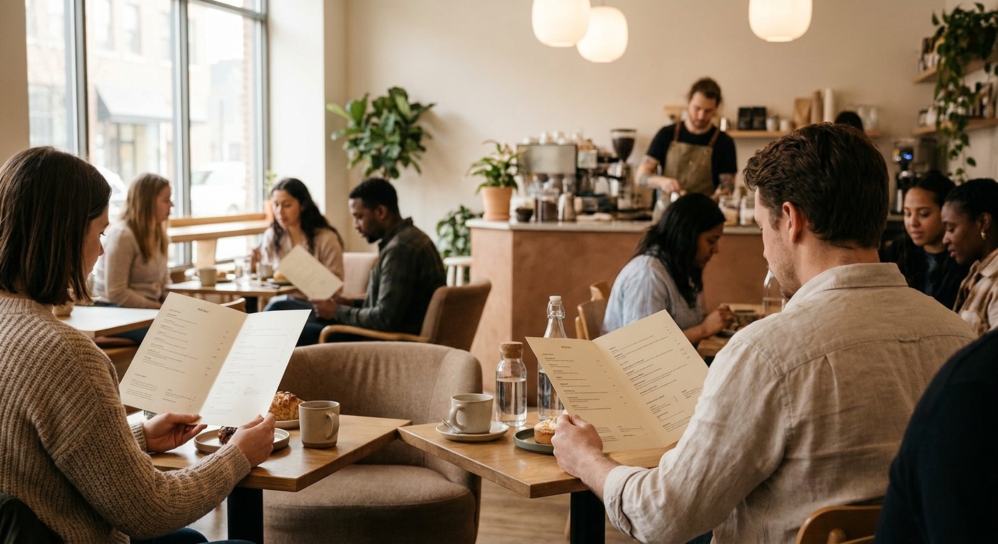 5 ทริคออกแบบเมนูให้อ่านง่าย ดันยอดขายคาเฟ่ - restaurant-menu-design-tips