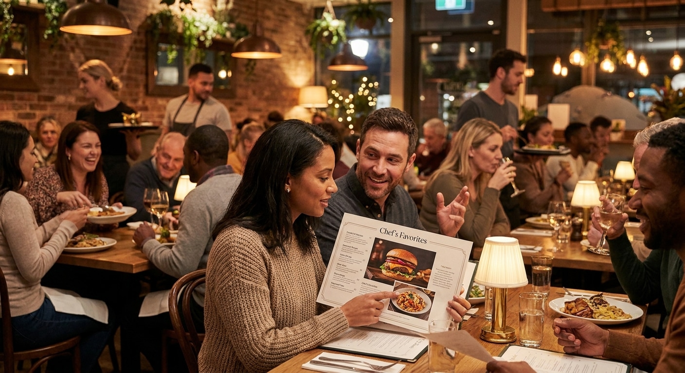 เทคนิคออกแบบเมนูร้านอาหาร จิตวิทยาจัดวางรูปยังไงให้ยอดพุ่ง - restaurant-menu-design-tips