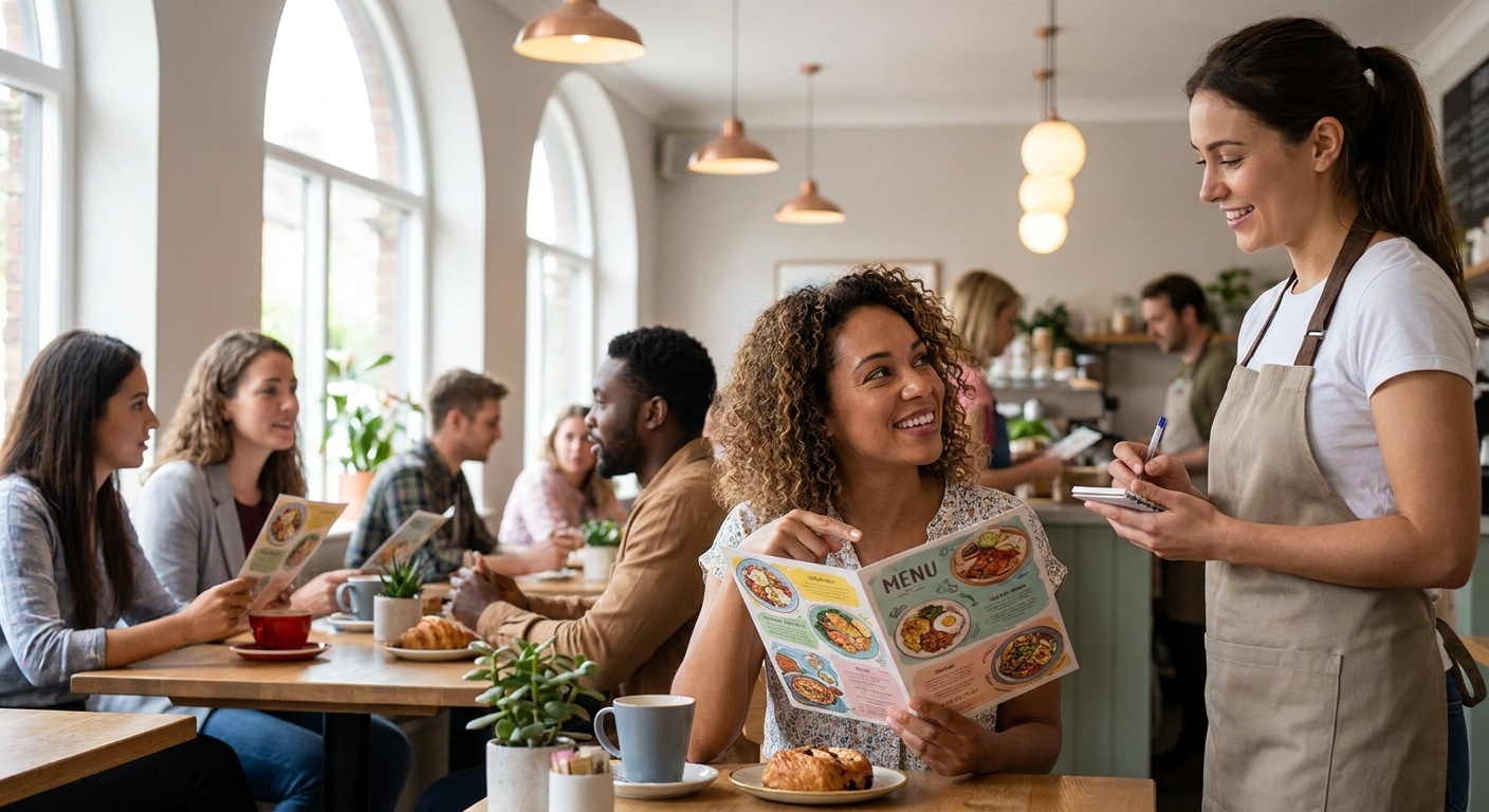 เทคนิคออกแบบเมนูร้านอาหาร กระตุ้นยอดขาย ลูกค้าสั่งเพิ่ม! - restaurant-menu-design-tips
