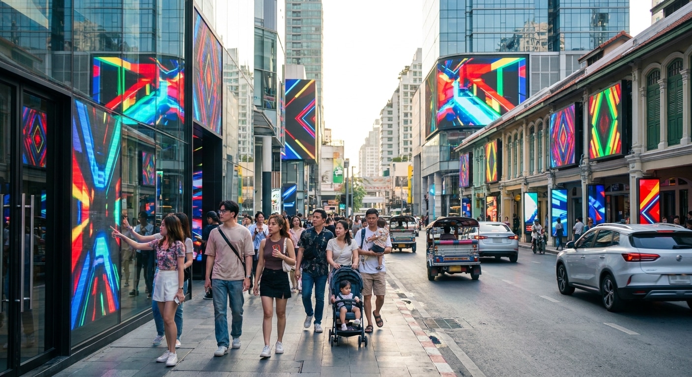 เทรนด์ป้ายโฆษณา 2027! ดีไซน์สีสดมัดใจลูกค้ายุคดิจิทัล - signage-design-trends-2027