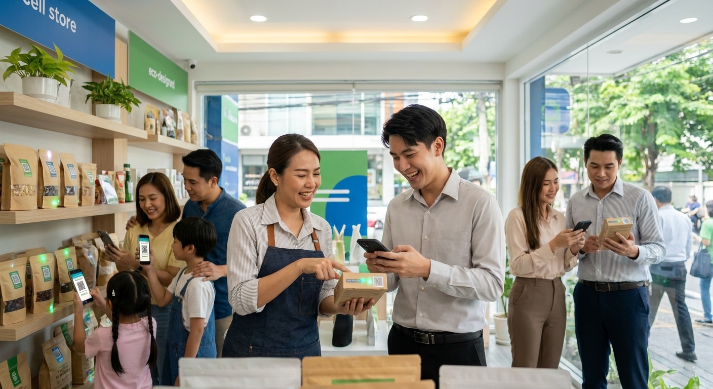 เทรนด์สิ่งพิมพ์ 2027: ฉลากอัจฉริยะ (Smart Label) พลิกโฉม SME - smart-label-packaging-trend-2027