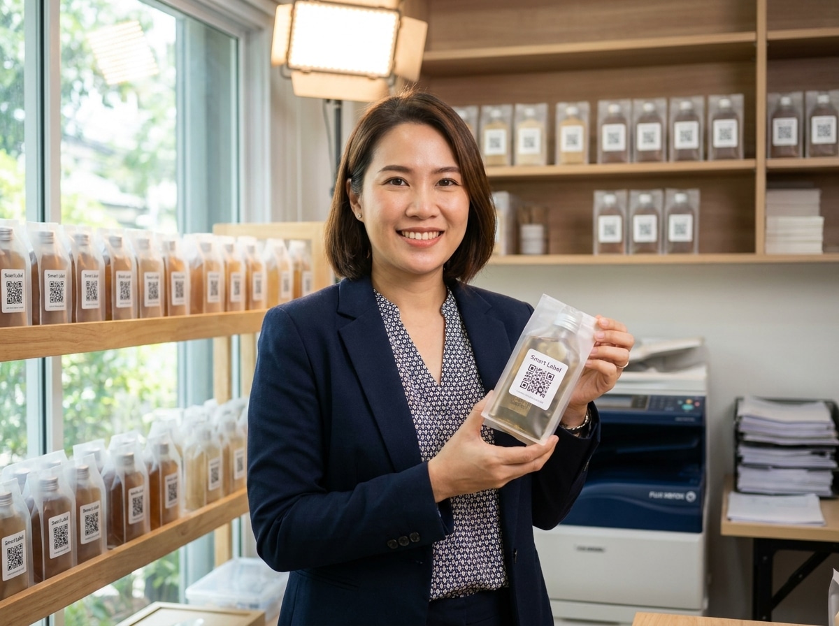 เทรนด์ฉลากสินค้า 2027: Smart Label ผสาน QR Code ยกระดับ SME - smart-label-packaging-trend-2027