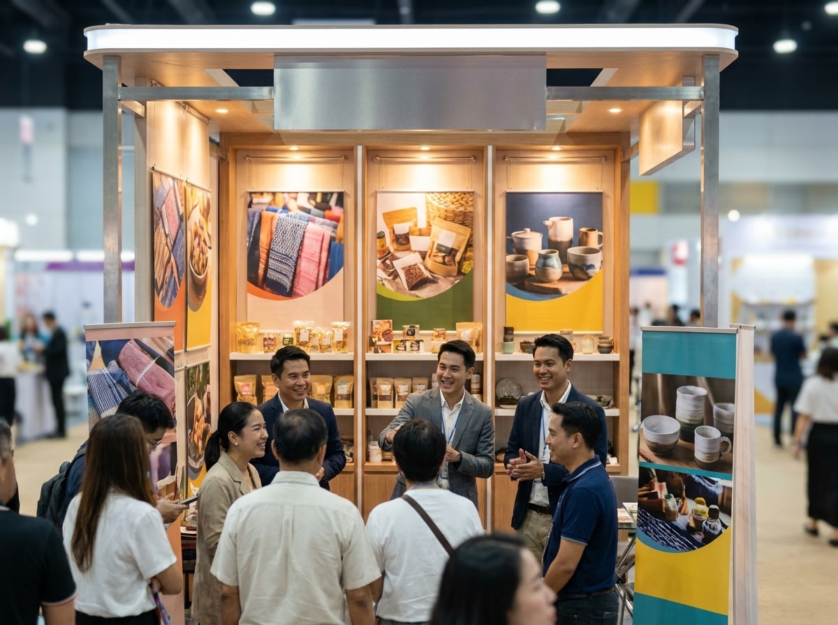 เทคนิคจัดบูธ SME ให้ปัง! ด้วยป้ายไวนิลและโรลอัพดึงดูดลูกค้า - sme-booth-vinyl-rollup-tips