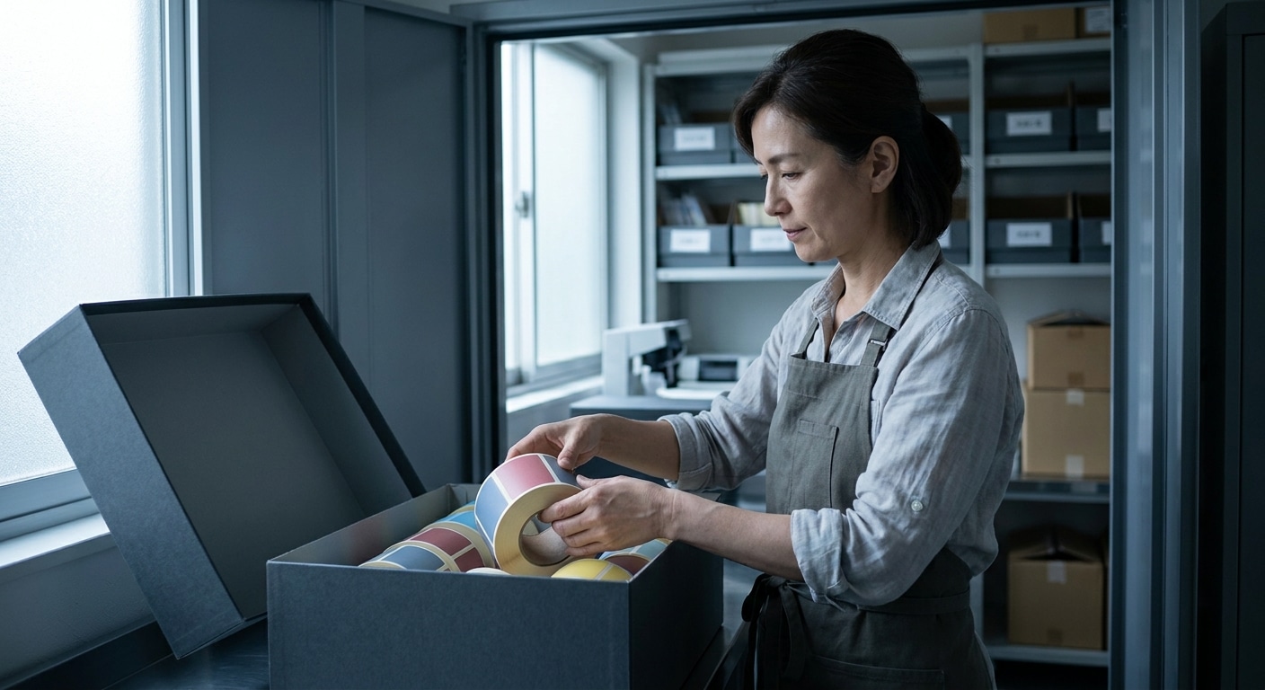 วิธีเก็บรักษาสติ๊กเกอร์ฉลากสินค้าให้กาวเหนียว สีไม่ซีด - sticker-label-storage-tips