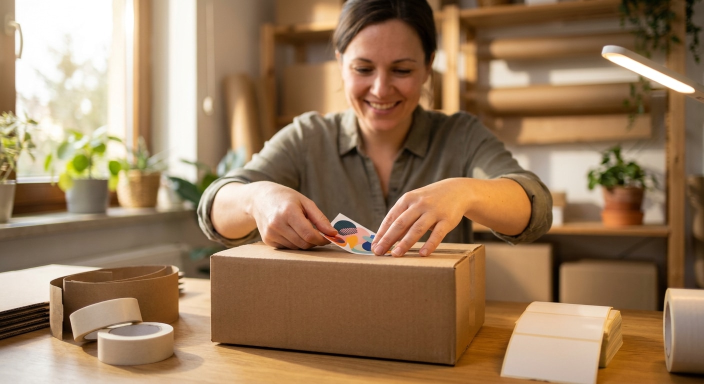 สติ๊กเกอร์ติดกล่องพัสดุ! ทริคสร้างยอดขายจากกระแสรีวิว - sticker-packaging-unboxing-marketing-tips